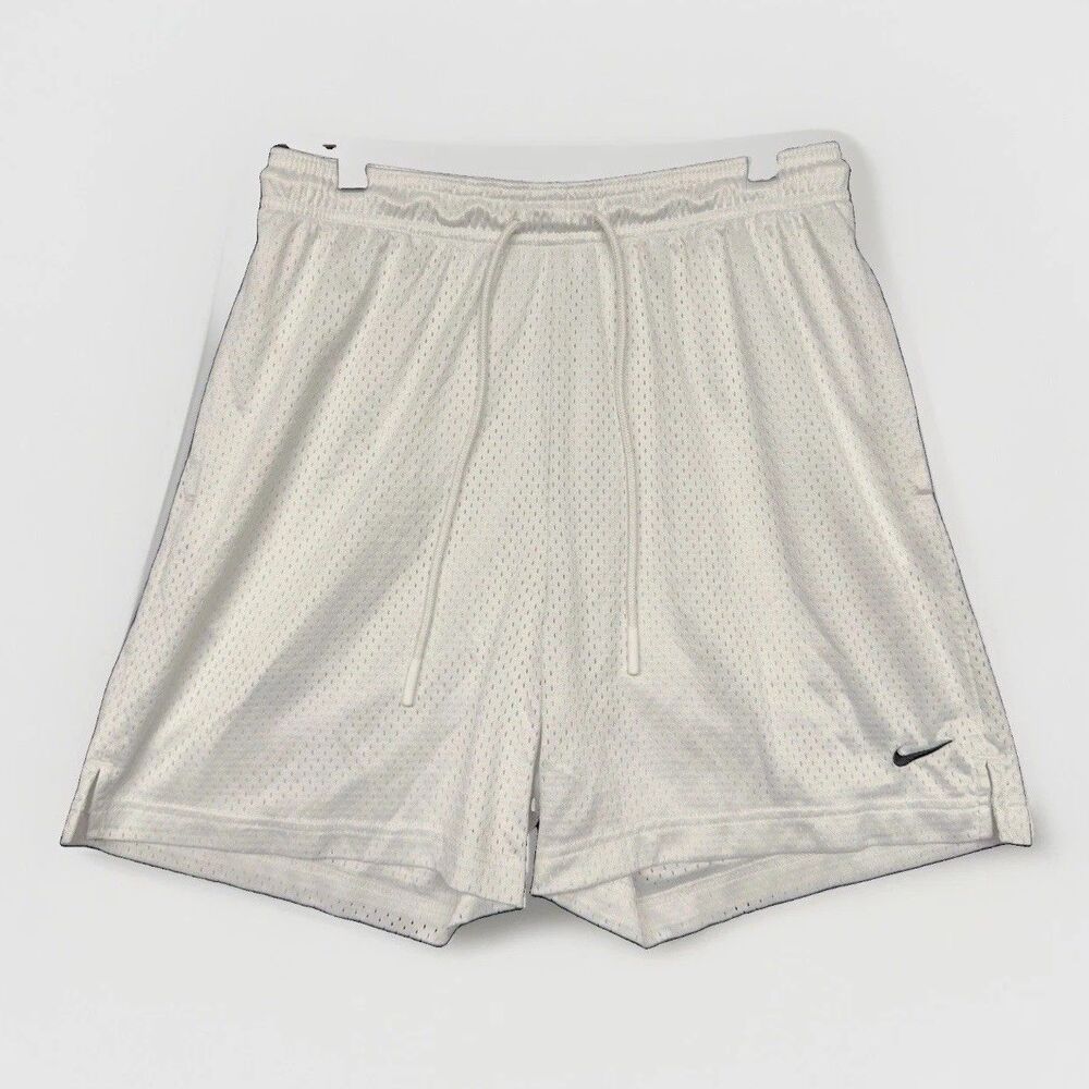 Nike Men's Dri-FIT 5" Mesh Basketball Shorts White HV1880-100 Size Small